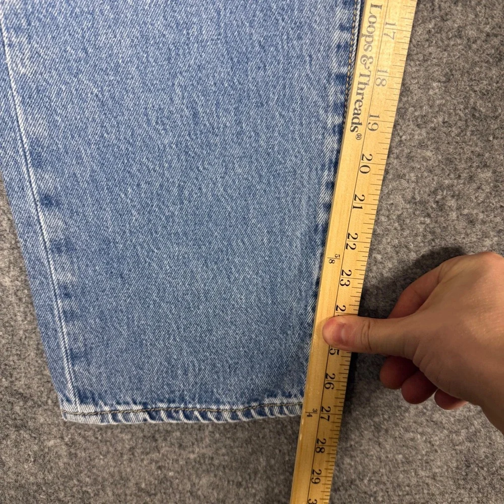 Levi's Wedgie Straight Jeans Men's 38x28 Blue Ombre Dip Dye Cotton Denim